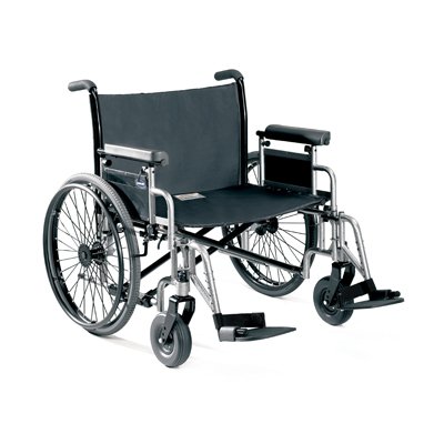 Invacare Bariatric Wheelchair 9000 Topaz™ Heavy Duty Dual Axle Black Upholstery 30 Inch Seat Width Adult 700 lbs. Weight Capacity - Each - 9TPZ-EA