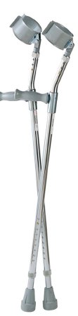 Patterson Medical Supply Forearm Crutches Preston Adult Steel Frame 300 lbs. Weight Capacity - Pair - 6089-PR