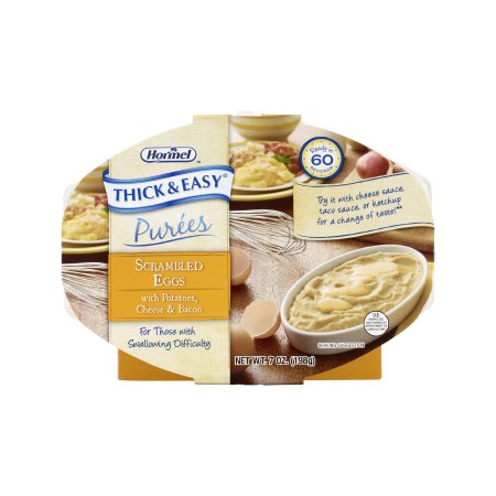 Hormel Food Sales Thickened Food Thick & Easy® Purees 7 oz. Tray Scrambled Eggs / Potatoes Flavor Puree IDDSI Level 2 Mildly Thick - Case of 7 - 60740-CS
