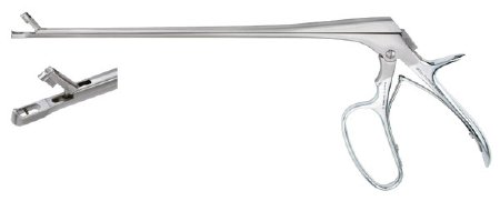 Integra Lifesciences Biopsy Forceps Miltex® Tischler 9-1/4 Inch Length OR Grade German Stainless Steel NonSterile w/Lock Pistol Grip Handle with Spring Straight 3 X 7 mm Oblong Bite with Single Tooth Jaws - Each - 301442WL-EA