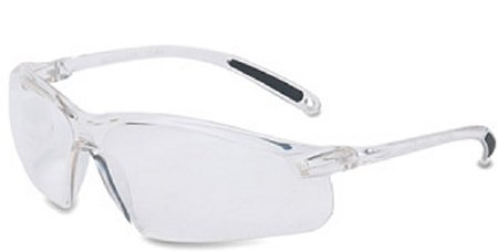 Honeywell Safety Products Safety Glasses Uvex A700 Series Wraparound Anti-scratch Coating Clear Tint Polycarbonate Lens Clear Frame Over Ear One Size Fits Most - Each - A700-EA