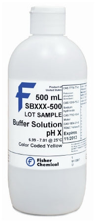 Fisher Scientific Neutral Buffer Fisher Chemical™ pH Buffer Certified pH 7.0 500 mL - Each - SB108500-EA