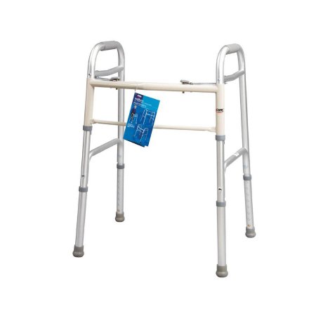 Apex-Carex Healthcare Dual Release Folding Walker Paddle Type Carex® Aluminum Frame 300 lbs. Weight Capacity 30 to 37 Inch Height - Case of 1 - FGA84700 0000-CS