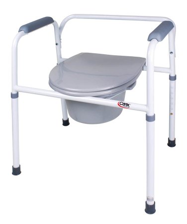 Apex-Carex Healthcare Commode Chair Carex® Padded Fixed Arms Steel Frame 250 lbs. Weight Capacity - Case of 2 - FGB35711 0000-CS