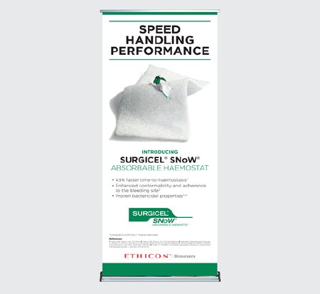 J & J Healthcare Systems Hemostatic Dressing Surgicel® SNoW™ 2 X 4 Inch 10 per Pack Sterile - Case of 10 - 2082-CS