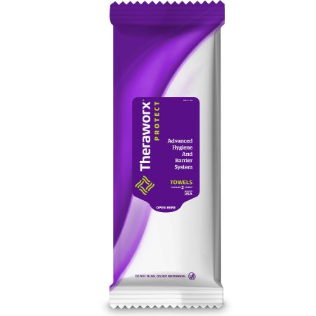 Avadim Rinse-Free Bath Wipe Theraworx® Protect Advanced Hygiene Barrier System Individual Packet Cocamidopropyl Betaine Lavender Scent 2 Count - Case of 100 - SCP-8802-CS