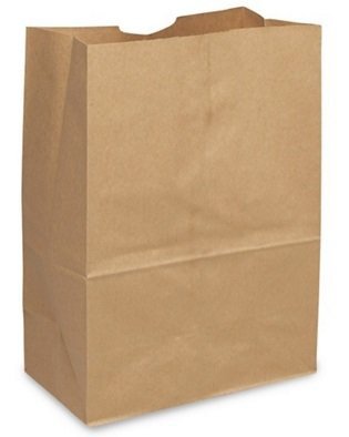 Lagasse Grocery Bag General Brown Kraft Paper 1/6 BBL - Pack of 500 - BAGSK1652-PK