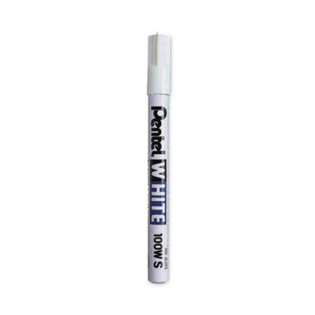 Pentel® White Permanent Marker, Fine Bullet Tip, White - Each - PEN-100WS-EA