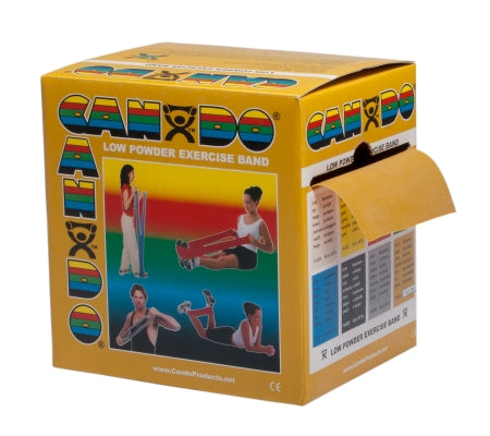 Fabrication Enterprises Exercise Resistance Band CanDo® Low Powder Gold 5 Inch X 50 Yard 3X-Heavy Resistance - Each - 10-5227-EA