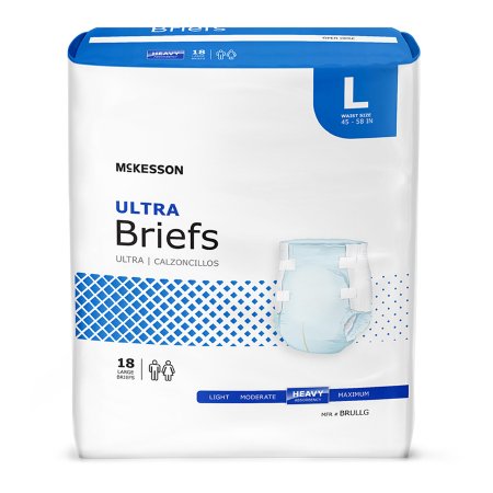 McKesson Unisex Adult Incontinence Brief McKesson Ultra Large Disposable Heavy Absorbency - Bag of 1 - BRULLG-BG