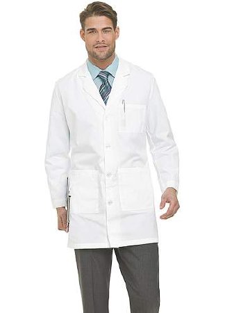Landau Uniforms Lab Coat White Size 42 / Tall Mid Length Reusable - Each - 3124WWVC42L-EA