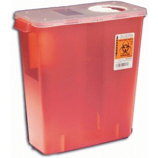 Cardinal Universal Hazardous Waste Container SharpSafety™ Black Base Horizontal Entry 18 Gallon - Case of 5 - 8617U-CS