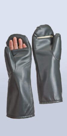 Wolf X-Ray Radiation Reducing Mitten Superflex Slitted Mitten One Size Fits Most NonSterile Vinyl / Lead Extended Cuff Length Smooth Gray Not Chemo Approved - Pair - 12410-PR