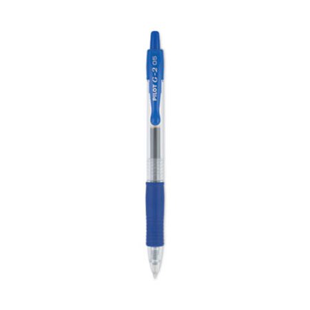 Pilot® G2 Premium Gel Pen, Retractable, Extra-Fine 0.5 mm, Blue Ink, Smoke Barrel, Dozen - DZ/1 - PIL-31003-DZ