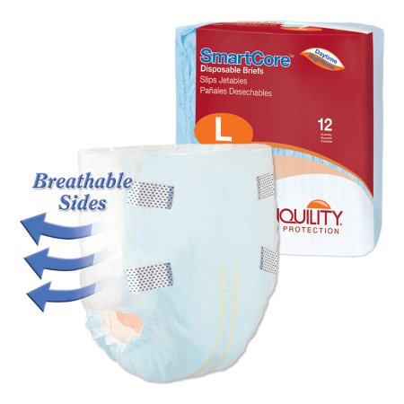 Principle Business Enterprises Unisex Adult Incontinence Brief Tranquility SmartCore™ Large Disposable Heavy Absorbency - Case of 96 - 2313-CS
