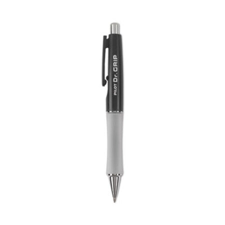 Pilot® Dr. Grip Ballpoint Pen, Retractable, Medium 1 mm, Black Ink, Black Barrel - Each - PIL-36100-EA