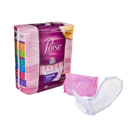 Kimberly Clark Bladder Control Pad Poise® 3-1/2 X 16 Inch Heavy Absorbency Sodium Polyacrylate Core Regular - Case of 132 - 33592-CS