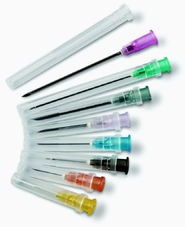 AirTite Products Hypodermic Needle HSW Fine-Ject® 2 Inch Length 18 Gauge Thin Wall Without Safety - Box of 100 - NH182-BX