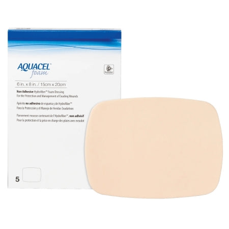 ConvaTec Foam Dressing Aquacel® 6 X 8 Inch Without Border Waterproof Film Backing Nonadhesive Rectangle Sterile - Each - 420637-EA