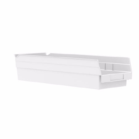 Akro-Mils Shelf Bin White Industrial Grade Polymers 4 X 6-5/8 X 17-7/8 Inch - CT/12 - 30138WHITE-CT