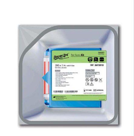 BD Port Access Kit PowerLoc® 20 Gauge 1 Inch 8 Inch Tubing Y-Site Port - Case of 5 - 2672010-CS