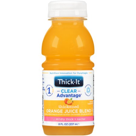 Kent Precision Foods Thickened Beverage Thick-It® Clear Advantage® 8 oz. Bottle Orange Flavor Liquid IDDSI Level 2 Mildly Thick - Each - B476-L9044-EA