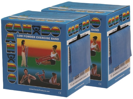 Fabrication Enterprises Exercise Resistance Band CanDo® Low Powder Blue 5 Inch X 50 Yard Heavy Resistance - Box of 1 - 10-5494-BX