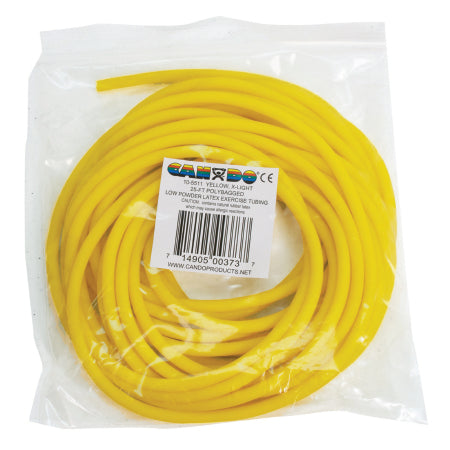 Fabrication Enterprises Exercise Resistance Tubing CanDo® Low Powder Yellow 25 Foot Length X-Light Resistance - Each - 10-5511-EA
