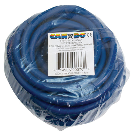 Fabrication Enterprises Exercise Resistance Tubing CanDo® Low Powder Blue 25 Foot Length Heavy Resistance - Each - 10-5514-EA