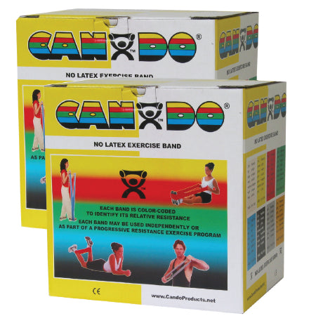 Fabrication Enterprises Exercise Resistance Band CanDo® Yellow 5 Inch X 50 Yard X-Light Resistance - Box of 1 - 10-5651-BX