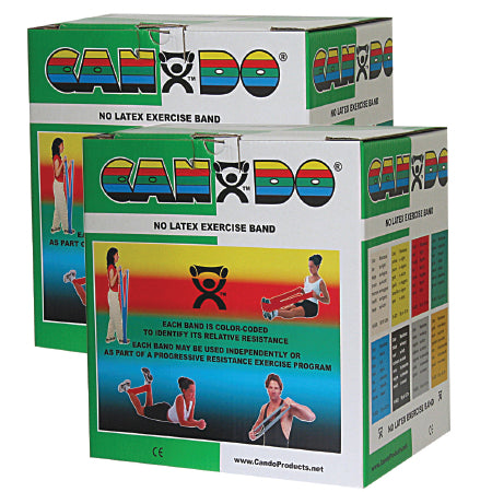 Fabrication Enterprises Exercise Resistance Band CanDo® Green 5 Inch X 50 Yard Medium Resistance - Box of 1 - 10-5653-BX