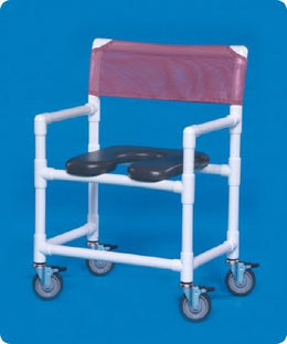 IPU Shower Chair ipu® Fixed Arms PVC Frame Mesh Backrest 28 Inch Seat Width 400 lbs. Weight Capacity - Each - VL OF9200 OS-EA