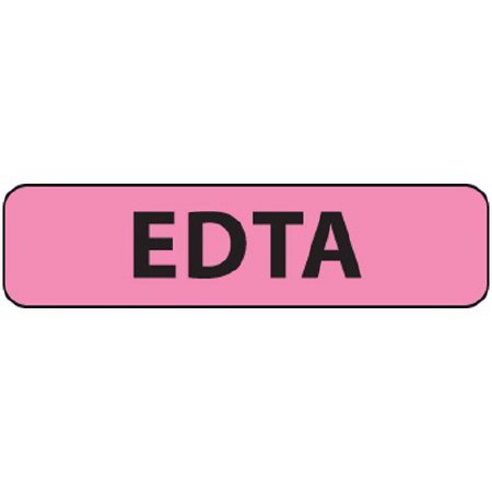 Precision Dynamics Pre-Printed Label MedVision® Advisory Label Pink Paper EDTA Black Alert Label 5/16 X 1-1/4 Inch - Roll of 1 - MV01FP6628-RL