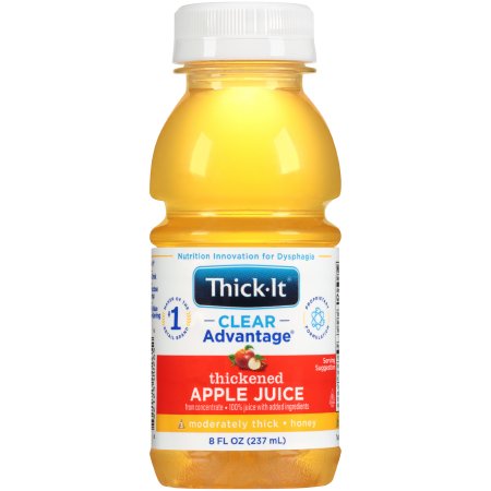 Kent Precision Foods Thickened Beverage Thick-It® Clear Advantage® 8 oz. Bottle Apple Flavor Liquid IDDSI Level 3 Moderately Thick/Liquidized - Each - B457-L9044-EA