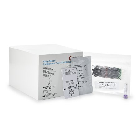 Coagusense Coagulation Test Kit Coag-Sense® Professional Blood Coagulation Test Prothrombin Time Test (PT/INR) Whole Blood Sample 50 Tests CLIA Waived - Box of 50 - 03P56-50-BX