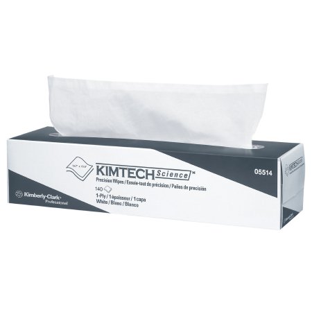 Kimberly Clark Task Wipe Kimtech Science Precision Light Duty White NonSterile 1 Ply Tissue 14-7/10 X 16-3/5 Inch Disposable - Case of 15 - 05514-CS
