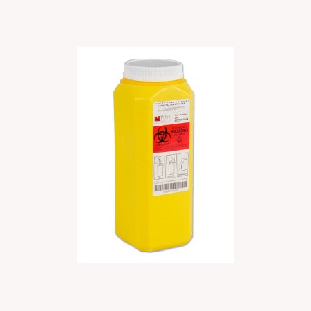 Post Medical Chemotherapy Waste Container Post™ Yellow Base 9-15/16 H X 3 W X 3 D Inch Vertical Entry 0.5 Gallon - Case of 12 - WD-200Y-1-CS