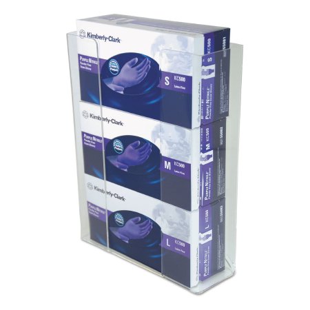 Unimed - Midwest Glove Box Holder Horizontal Mounted 3-Box Capacity Clear 3-1/2 X 11 X 14-1/2 Inch Acrylic - Box of 1 - CCG3061282-BX