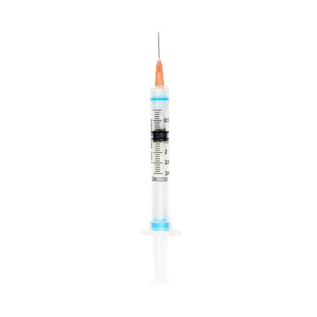 Sol-Millennium Medical Safety Hypodermic Syringe with Needle Sol-Care™ 3 mL 5/8 Inch 25 Gauge Retractable Safety Needle Regular Wall - Case of 800 - 100078IM-CS