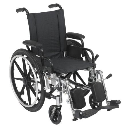 Drive Medical Lightweight Wheelchair drive™ Viper Dual Axle Desk Length Arm Swing-Away Elevating Legrest Black Upholstery 14 Inch Seat Width Pediatric 300 lbs. Weight Capacity - Case of 1 - L414DDA-ELR-CS