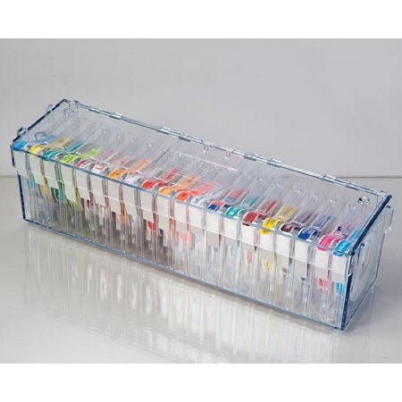 Health Care Logistics Label Dispenser HCL® 4-3/4 X 4-5/8 X 15-3/4 Inch Stack and Connect Manual Pull Clear Plastic 10 Roll Dispenser For use with Multiple Label Sizes - Each - 12998-EA