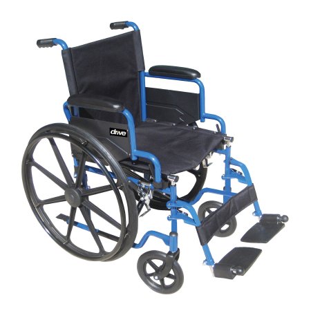 Drive Medical Wheelchair drive™ Blue Streak Desk Length Arm Swing-Away Footrest Black Upholstery 18 Inch Seat Width Adult 250 lbs. Weight Capacity - Each - BLS18FBD-SF-EA