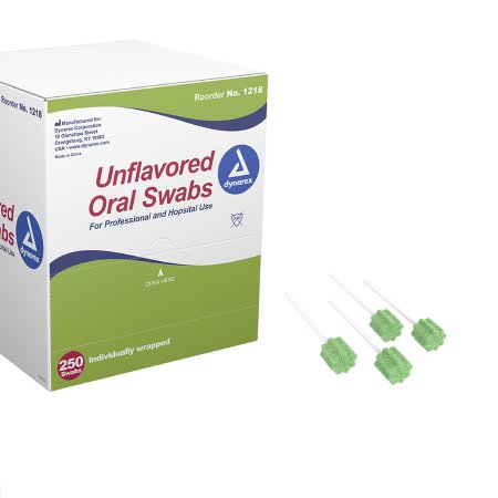 Dynarex Oral Swabstick Dynarex® Foam Tip Untreated - Case of 1000 - 1218-CS
