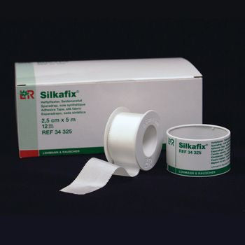Patterson Medical Supply Medical Tape Silkafix® White 2 Inch X 5 Yard Acetate NonSterile - Box of 6 - 081520949-BX