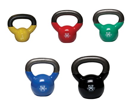 Fabrication Enterprises Kettlebell Set 5 Piece Set CanDo® 5 lbs. / 7-1/2 lbs. / 10 lbs. / 15 lbs. / 20 lbs. - Each - 10-3199-EA