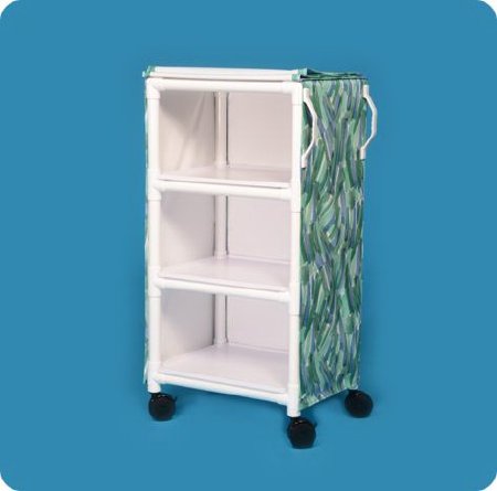 IPU Linen Cart with Cover 3 Shelves PVC 4 Inch Casters, 2 Locking - Each - MPC375-EA