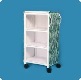 IPU Linen Cart with Cover 3 Shelves PVC 4 Inch Casters, 2 Locking - Each - MPC375-EA