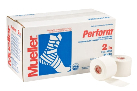Mueller Sports Medicine Athletic Tape Mueller® Perform™ White 2 Inch X 15 Yard Cotton / Zinc Oxide NonSterile - Case of 24 - 23163-CS