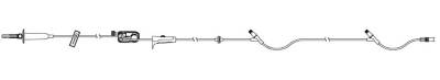 ICU Medical IV Pump Set PlumSet™ Pump 2 Ports 15 Drops / mL Drip Rate Without Filter 103 Inch Tubing Solution - Case of 50 - 1425128-CS