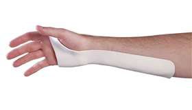 Alimed Wrist Splint Ulnar Gutter Multi-Form Plastic Left or Right Hand White Medium / Large - Pack of 3 - 2970002139-PK